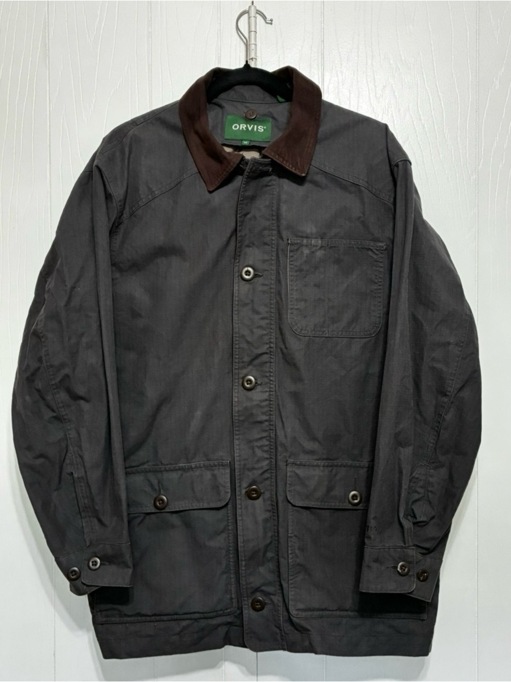 ORVIS Men's Dark Grey HALLEY STEVENSONS OF SCOTLAND Barn Field Coat Size Medium